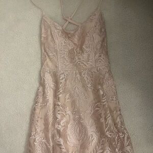 Windsor Blush Lace Mini Dress